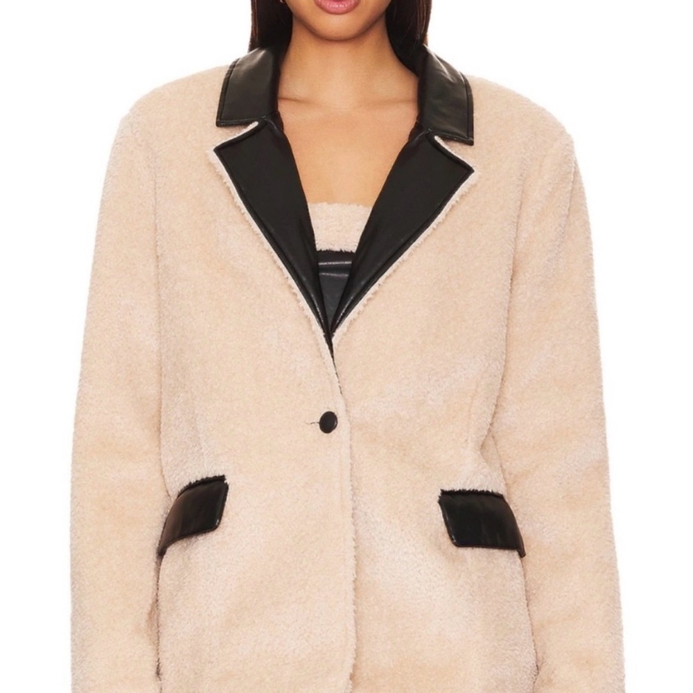 Women's Cream and Black Jacket